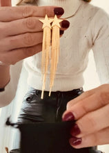 Load image into Gallery viewer, Gold Star Long Tassel Statement Earrings for Women – Trendy Drop Party Jewelry Gift