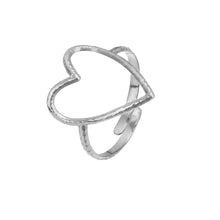 Load image into Gallery viewer, Fall in love with the effortless charm of this stainless steel hollow heart ring — a minimalistic statement piece with a romantic twist. Featuring a sleek open design and a delicate heart-shaped cutout, this ring blends Western-inspired style with modern simplicity. Available in both polished silver and radiant gold finishes, it's the perfect accessory for adding a subtle touch of elegance to your everyday look or party outfit. Durable, waterproof, and endlessly versatile, it also makes a thoughtful gift th