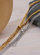 Load image into Gallery viewer, Elevate your style with this popular stainless steel long tassel necklace, featuring an 18K PVD gold plating for a luxurious finish. Its sleek, sweater chain design adds a trendy yet timeless touch to any outfit, making it perfect for layering or wearing alone. Durable and stylish, this personalized fashion piece is ideal for everyday wear or as a thoughtful gift for someone special.