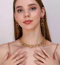 Load image into Gallery viewer, HEARTY- Romantic heart link stainless steel necklace