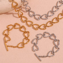 Load image into Gallery viewer, HEARTY- Romantic heart link stainless steel necklace