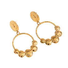 Load image into Gallery viewer, Elevate your style with these punch pattern round pendant earrings, crafted from premium stainless steel for a sleek and durable finish. Featuring an intricate punched design, these luxurious earrings add a touch of elegance to any outfit. Waterproof and lightweight, they are perfect for both everyday wear and special occasions. A sophisticated accessory and a thoughtful gift for any stylish woman!