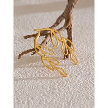 Load image into Gallery viewer, YOSHI - Stainless Steel Leaf Hollow Stud Earrings