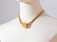 Load image into Gallery viewer, Make a bold statement with this trendy layered overlay chain necklace, featuring a sleek round ball pendant for a modern touch. Crafted from durable stainless steel, this waterproof design offers both style and versatility, perfect for any occasion. Its layered look adds depth and sophistication, making it an eye-catching accessory for those who love personalized, fashion-forward jewelry.