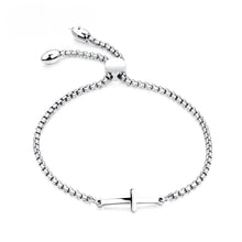 Load image into Gallery viewer, Simple Student Cross Bracelet Friendship Lettering Jewelry Birthday Gifts Can Be Adjusted Length