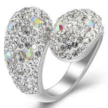 Load image into Gallery viewer, Hot Selling Beautiful Jewelry Ring for Women Double Head Crystal 316L Stainless Steel Engagement Wedding Rings