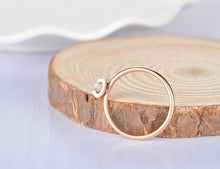 Load image into Gallery viewer, Classic Rose Gold Color Cubic Zirconia Engagement Ring Jewelry Stainless Steel Wedding Rings For Women Anneau R18021