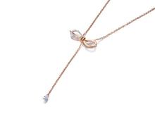Load image into Gallery viewer, Trendy AAA CZ Crystal Three-dimensional Bowknot Necklace Stainless Steel Wedding Necklace Jewelry For Women Gifts