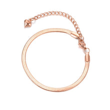 Load image into Gallery viewer, New Arrival Sample Jewelry Stainless Steel Snake chain Thin Bracelet Rose Gold / Gold Color Christmas