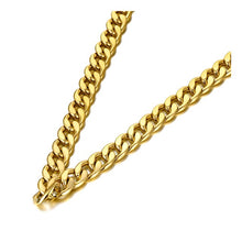 Load image into Gallery viewer, Stainless steel necklace comes in a rose gold, gold and silver colour. It is made of a thick chain with big links. Due to its thickness it is a statement necklace that do not need any additional accessory around your neck. The necklace is perfect for daily and night outfits. It has lobster clasp.