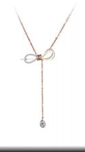 Load image into Gallery viewer, Trendy AAA CZ Crystal Three-dimensional Bowknot Necklace Stainless Steel Wedding Necklace Jewelry For Women Gifts