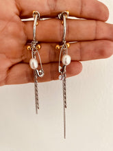 Load image into Gallery viewer, HELAINA - Zirconia Paper Clip Tassel C-Shaped Earrings
