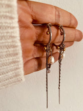 Load image into Gallery viewer, HELAINA - Zirconia Paper Clip Tassel C-Shaped Earrings
