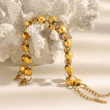 Load image into Gallery viewer, Add a playful yet modern touch to your style with this mixed colour bean ring buckle bracelet. Crafted from high-quality stainless steel with a durable plated finish, it features a unique splicing design and vibrant colour accents that make it stand out. Stylish and comfortable for everyday wear, this trendy bracelet is perfect for layering or wearing alone and makes a thoughtful gift for women who love contemporary fashion jewelry.
