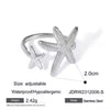 HALLEE - Adjustable stainless steel starfish summer ring
