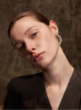 Load image into Gallery viewer, Add a touch of elegance to your look with these high-grade moon stud earrings, featuring dazzling cubic zirconia and luminous simulated pearls. Crafted from durable stainless steel, these delicate earrings offer a timeless yet modern charm, perfect for both casual and formal occasions. A stylish and sophisticated gift, they make a stunning addition to any jewelry collection.
