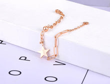 Load image into Gallery viewer, Elevate your style with this fashion stainless steel star &amp; ball charm bracelet. Designed with bohemian-inspired chain links, this versatile jewelry set adds a playful yet elegant touch to any outfit. Perfect for women and girls, it’s ideal for parties or everyday wear, making it a must-have accessory for those who love trendy, coordinated looks.
