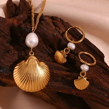 Load image into Gallery viewer, KUHOO - Bohemian stainless steel summer shell pendant necklace
