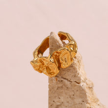 Load image into Gallery viewer, VARNU - 2023 New In Abstract Artistic Irregular Design Open Size Index Gold Plated Rings For Women Tarnish Free Stainless Steel Jewelry
