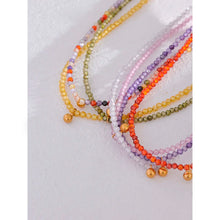 Load image into Gallery viewer, NEEHA - Colorful cubic zirconia stainless steel collar necklace
