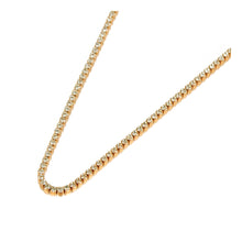 Load image into Gallery viewer, This beautiful tennis necklace is made of stainless steel and comes in three colours: rose gold, gold and silver. It is adorned with cubic zirconia which gives the necklace divine sparkling effect. This necklace is a perfect piece for an elegant occasion outfit. It has a size adjustable chain with a lobster clasp.&nbsp;
