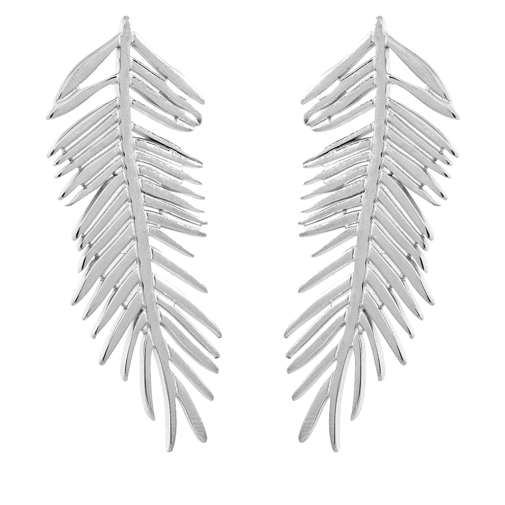 These long leaves statement stud earrings are a striking addition to any jewelry collection, crafted from durable, waterproof stainless steel in gold and silver tones. Featuring bold leaf designs, they bring a touch of nature-inspired elegance with a modern twist. Their large, eye-catching shape makes them a perfect statement piece, adding both style and sophistication to any outfit. 