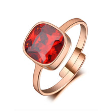 Load image into Gallery viewer, Lokaer Sparkling Design Titanium Stainless Steel Wedding Ring Jewelry Rose Gold Mosaic CZ Crystal Party Rings For Women R19156
