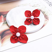 Load image into Gallery viewer, New Korean Style Spray Paint Big Flower Stud Earrings For Women Fashion Summer Elegant Sweet Jewelry Accessories Brincos
