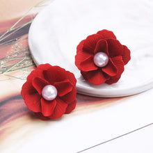 Load image into Gallery viewer, New Korean Style Spray Paint Big Flower Stud Earrings For Women Fashion Summer Elegant Sweet Jewelry Accessories Brincos
