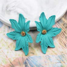 Load image into Gallery viewer, New Korean Style Spray Paint Big Flower Stud Earrings For Women Fashion Summer Elegant Sweet Jewelry Accessories Brincos
