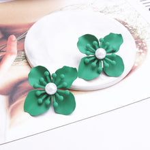 Load image into Gallery viewer, New Korean Style Spray Paint Big Flower Stud Earrings For Women Fashion Summer Elegant Sweet Jewelry Accessories Brincos
