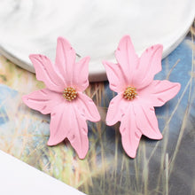 Load image into Gallery viewer, New Korean Style Spray Paint Big Flower Stud Earrings For Women Fashion Summer Elegant Sweet Jewelry Accessories Brincos
