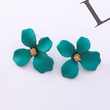 Load image into Gallery viewer, New Korean Style Spray Paint Big Flower Stud Earrings For Women Fashion Summer Elegant Sweet Jewelry Accessories Brincos
