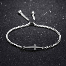 Load image into Gallery viewer, Simple Student Cross Bracelet Friendship Lettering Jewelry Birthday Gifts Can Be Adjusted Length 
