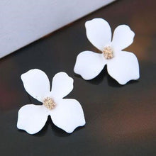 Load image into Gallery viewer, New Korean Style Spray Paint Big Flower Stud Earrings For Women Fashion Summer Elegant Sweet Jewelry Accessories Brincos
