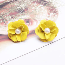 Load image into Gallery viewer, New Korean Style Spray Paint Big Flower Stud Earrings For Women Fashion Summer Elegant Sweet Jewelry Accessories Brincos
