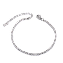 Load image into Gallery viewer, Sparkling CZ Crystal Charm Bracelets Bangles For Women Girls Stainless Steel Link Chain Bohemia Beach Bracelet 
