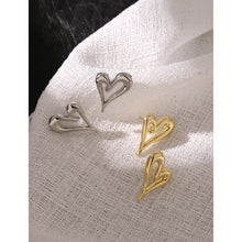 Load image into Gallery viewer, BELEN - Fashion stud earrings in a shape of a hollow heart
