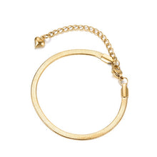 Load image into Gallery viewer, New Arrival Sample Jewelry Stainless Steel Snake chain Thin Bracelet Rose Gold / Gold Color Christmas
